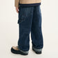 Gulliver Blue Carpenter Jeans with Distressed Details and Tapered Leg for Boy Mini- Monotyping