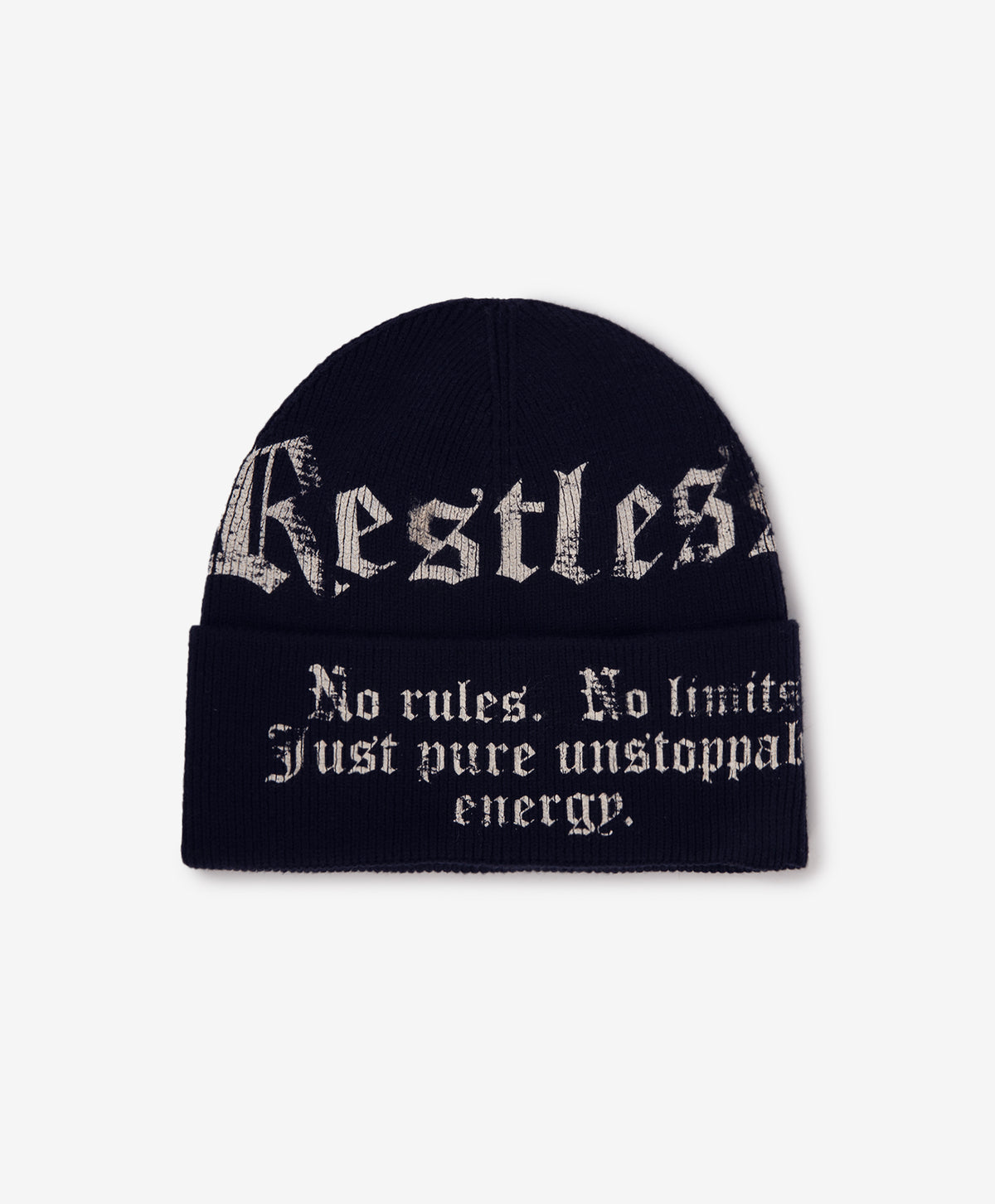 Gulliver Blue Knitted Beanie with Print for Boy Mini- Monotyping