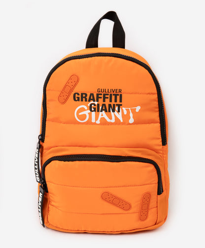 Gulliver Orange Water-Resistant Backpack with Drawstring Closure for Boy Mini-Writer