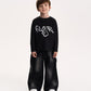 GulliverBoys’ Black Long-Sleeve T-Shirt with Graffiti Print for Boy Mini-Writer