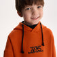 Gulliver Orange Hoodie with Built-In Knitted Balaclava and Gradient Effect for Boy Mini-Writer