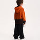 Gulliver Orange Hoodie with Built-In Knitted Balaclava and Gradient Effect for Boy Mini-Writer
