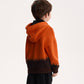 Gulliver Orange Hoodie with Built-In Knitted Balaclava and Gradient Effect for Boy Mini-Writer