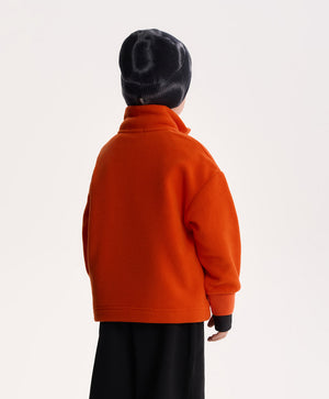 Gulliver Orange Fleece Zip-Up Sweatshirt for Boy Mini-Writer