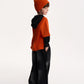 Gulliver Black Fleece Wide-Leg Pants with Distressed Details for Boy Mini-Writer