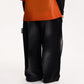 Gulliver Black Fleece Wide-Leg Pants with Distressed Details for Boy Mini-Writer