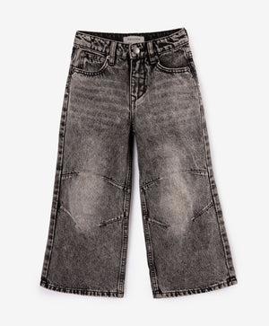 Gulliver Gray Washed Wide-Leg Jeans for Boy Mini-Writer