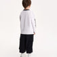 Gulliver Black Cotton Cargo Jogger Pants for Boy Mini-Writer