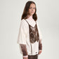 Gulliver Milk Long-Sleeve T-Shirt with Layered Effect and Lace for Girl Junior- Rhapsody