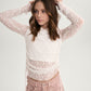 Gulliver Milk Fitted Lace Long-Sleeve T-Shirt for Girl Junior- Rhapsody