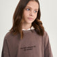 GulliverBrown Long-Sleeve T-Shirt with Distressed Details and Print for Girl Junior-Rhapsody