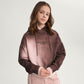 Gulliver Brown Cropped Hoodie with Gradient Effect and Print for Girl Junior-Rhapsody