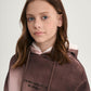Gulliver Brown Cropped Hoodie with Gradient Effect and Print for Girl Junior-Rhapsody
