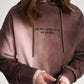 Gulliver Brown Cropped Hoodie with Gradient Effect and Print for Girl Junior-Rhapsody