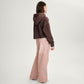 Gulliver Brown Cropped Hoodie with Gradient Effect and Print for Girl Junior-Rhapsody