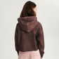 Gulliver Brown Cropped Hoodie with Gradient Effect and Print for Girl Junior-Rhapsody
