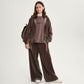 Gulliver Brown Velour Sweatshirt with Distressed Details for Girl Junior-Rhapsody