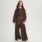 Gulliver Brown Velour Sweatshirt with Distressed Details for Girl Junior-Rhapsody
