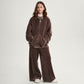 Gulliver Brown Velour Sweatshirt with Distressed Details for Girl Junior-Rhapsody