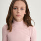 Gulliver Pink Knitted Turtleneck with Double-Layer Effect for Girl Junior-Rhapsody