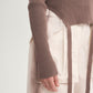 Gulliver Brown Cropped Knitted Turtleneck with Shaped Hem and Cords for Girl Junior-Rhapsody