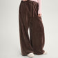 Gulliver Brown Velour Wide-Leg Pants with Distressed Details for Girl Junior-Rhapsody