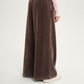 Gulliver Brown Velour Wide-Leg Pants with Distressed Details for Girl Junior-Rhapsody