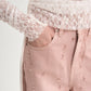 Gulliver Girls’ Pink Wide-Leg Straight Jeans with Distressed Effect for Girl Junior-Rhapsody