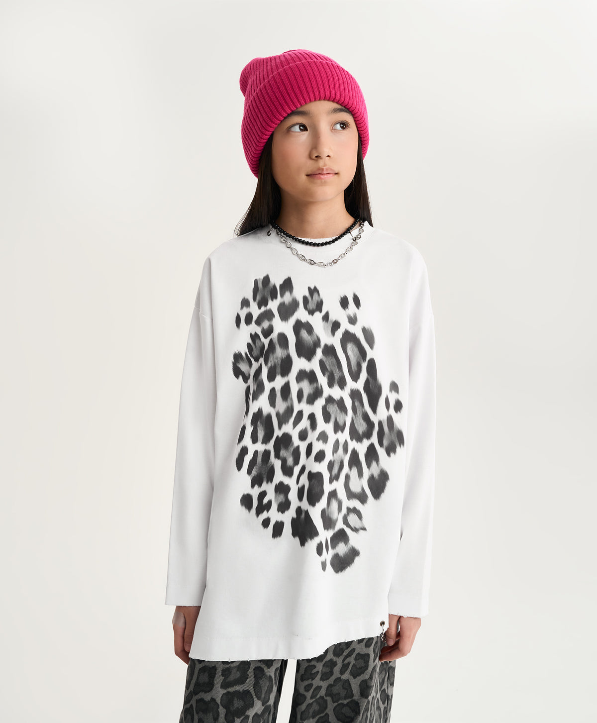 Gulliver White Long sleeve T-shirt for Girl Junior-Metallic