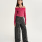 Gulliver Fuchsia Fitted Ribbed T-Shirt for Girl Junior-Metallic