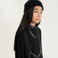 Gulliver Black Long-Sleeve Top with Original Decorative Detail for Girl Junior-Metallic