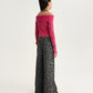 Gulliver Gray Leopard Print Palazzo Jeans with Detachable Chains for Girl Junior-Metallic