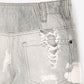 Gulliver Light Gray Mid-Rise Palazzo Jeans with 3D Print for Girl Junior-Metallic