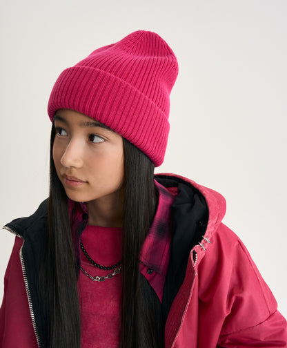 Gulliver Fuchsia Double-Layer Knitted Beanie for Girl Junior-Metallic