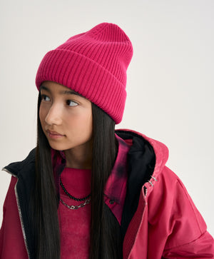 Gulliver Fuchsia Double-Layer Knitted Beanie for Girl Junior-Metallic