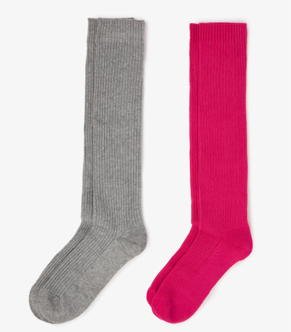 Gulliver Multicolor High Socks, 2-Pair Set for Girl Junior-Metallic