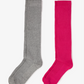 Gulliver Multicolor High Socks, 2-Pair Set for Girl Junior-Metallic