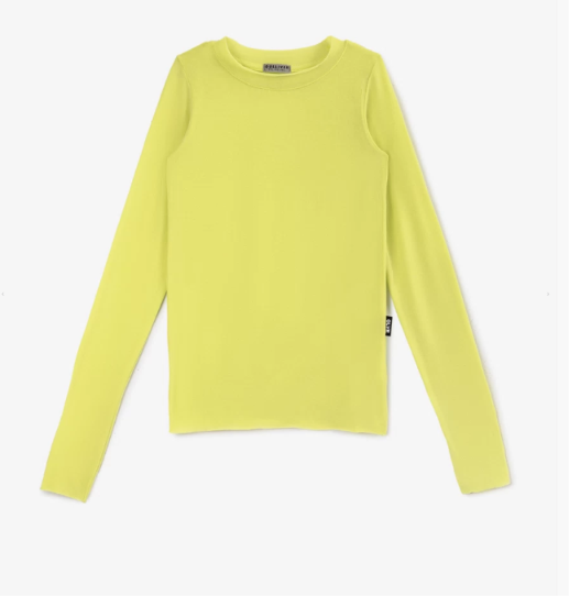 Gulliver Lime Fitted Long-Sleeve Top for Girl Junior- Imba