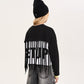 Gulliver Black Cropped Long-Sleeve Top with Original Decor for Girl Junior- Imba