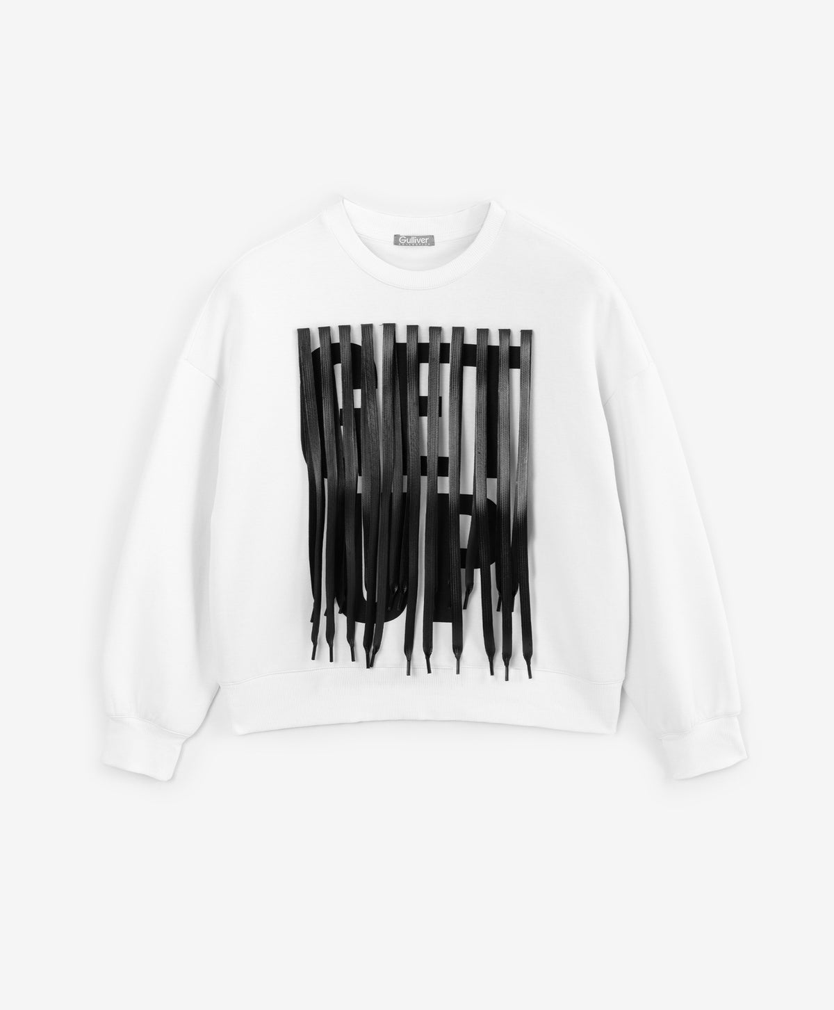 Gulliver White Sweatshirt with Original Decorative Details for Girl Junior- Imba