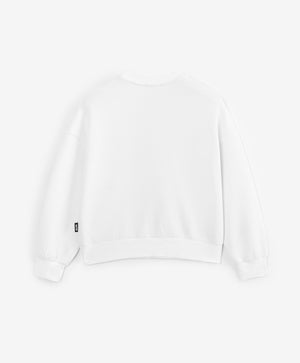 Gulliver White Sweatshirt with Original Decorative Details for Girl Junior- Imba