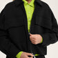 Gulliver Black Cropped Interlock Zip-Up Bomber Jacket for Girl Junior- Imba