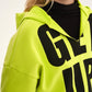 Gulliver Cropped Hoodie with V-Neck – Lime Green for Girl Junior- Imba