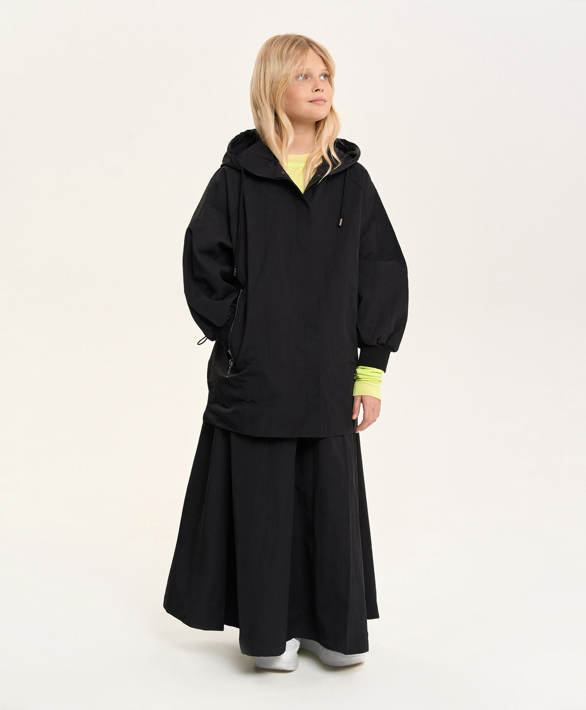 Gulliver Black Windbreaker Jacket for Girl Junior- Imba