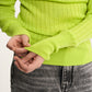 Gulliver Lime Green Fitted Knitted Polo Shirt for Girl Junior- Imba