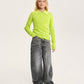 Gulliver Lime Green Fitted Knitted Polo Shirt for Girl Junior- Imba