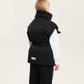 Gulliver Black Insulated Raincoat Vest with Cargo Pockets for Girl Junior- Imba