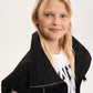 Gulliver Black Insulated Raincoat Vest with Cargo Pockets for Girl Junior- Imba