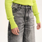 Gulliver Washed Gray Wide-Leg Jeans for Girl Junior- Imba