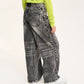 Gulliver Washed Gray Wide-Leg Jeans for Girl Junior- Imba